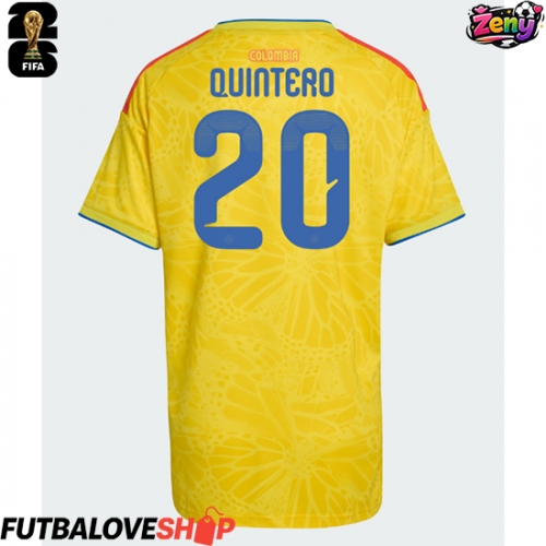 Dres Kolumbia Juan Fernando Quintero #20 Domáci pre Ženy MS 2026 Krátky Rukáv